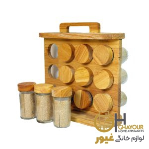 جا ادويه 12 تايي چوبی