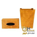 سطل-و-جا-دستمال-روس- وود-ساده