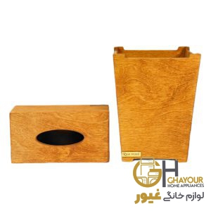 سطل-و-جا-دستمال-روس- وود-ساده