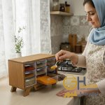 استند ادویه چوبی مدل 9 کشو روس وود