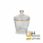 قندان استرلينگ لب طلا