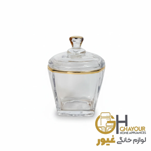 قندان استرلينگ لب طلا