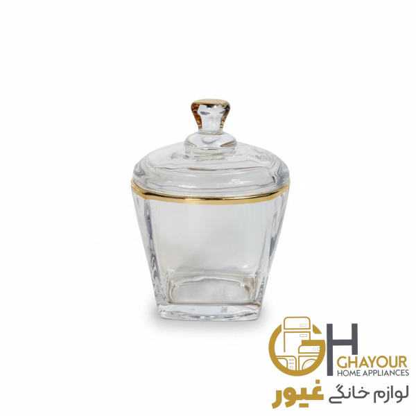 قندان استرلينگ لب طلا