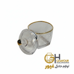 قندان استرلينگ لب طلا