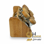 سرویس ادویه 6 تایی کج چوبی