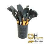 سرویس کفگير ملاقه سيليکوني خاکستري