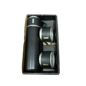 فلاسک 500 میل سه کاپ مشکی